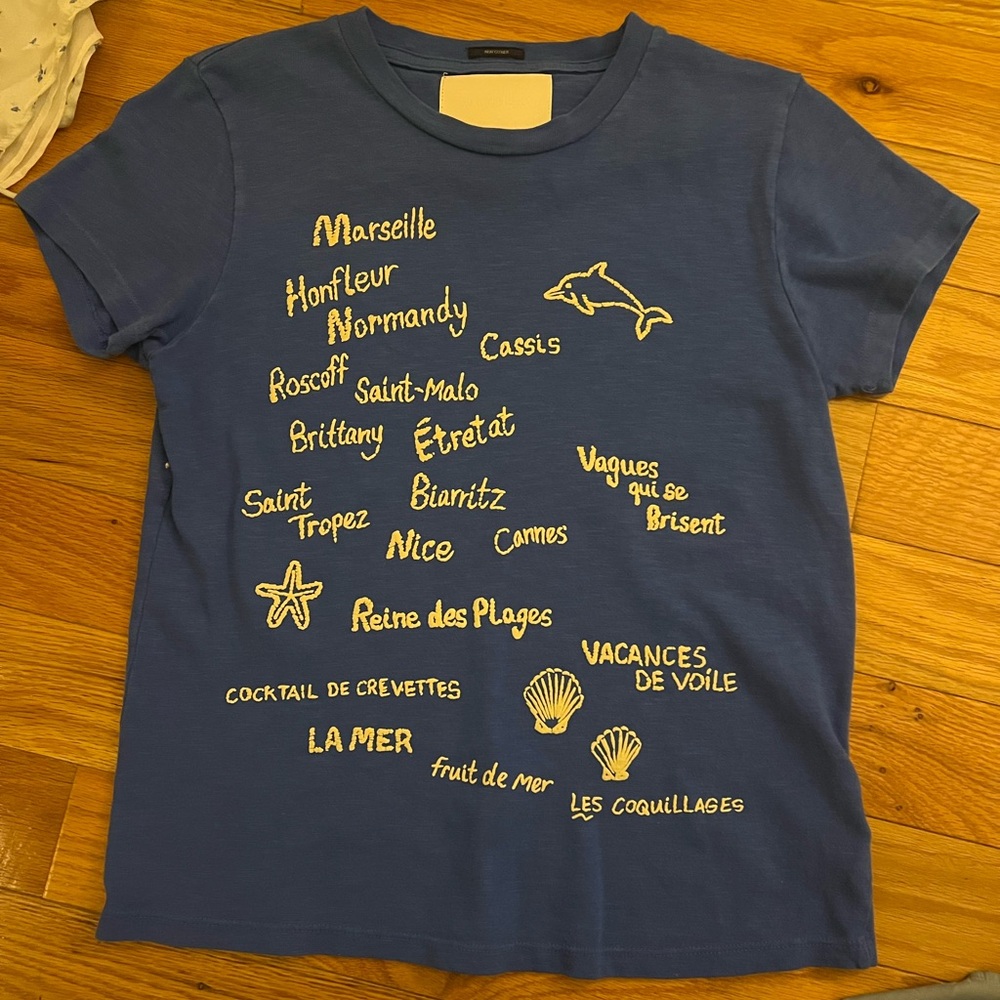 Mother denim short sleeve France graphic tee